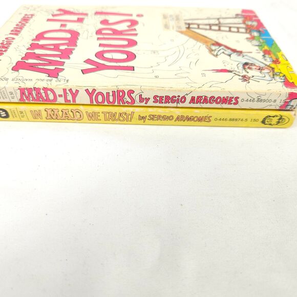 In Mad We Trust & Mad-ly Yours Sergio Aragone Blast Funny Joke Vintage Book Lot - Picture 3 of 10